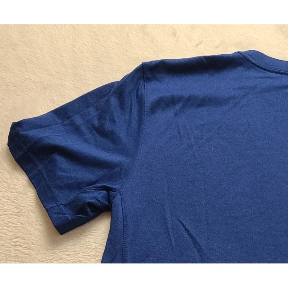 Nike Milwaukee Brewers Dri-FIT T-Shirt Men's Medium Blue Glove Logo Athletic Cut